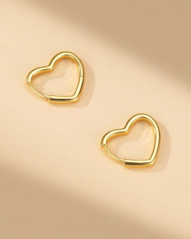 Heart Hoop Earrings Main Image