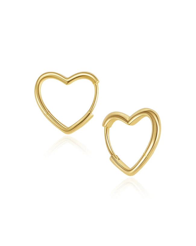 Heart Hoop Earrings Hover Image