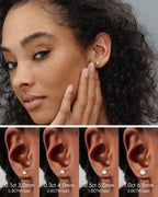 Heart Moissanite Stud Earrings