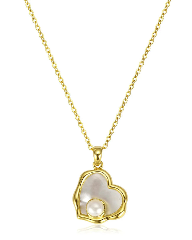 Heart Pearl Necklace Hover Image