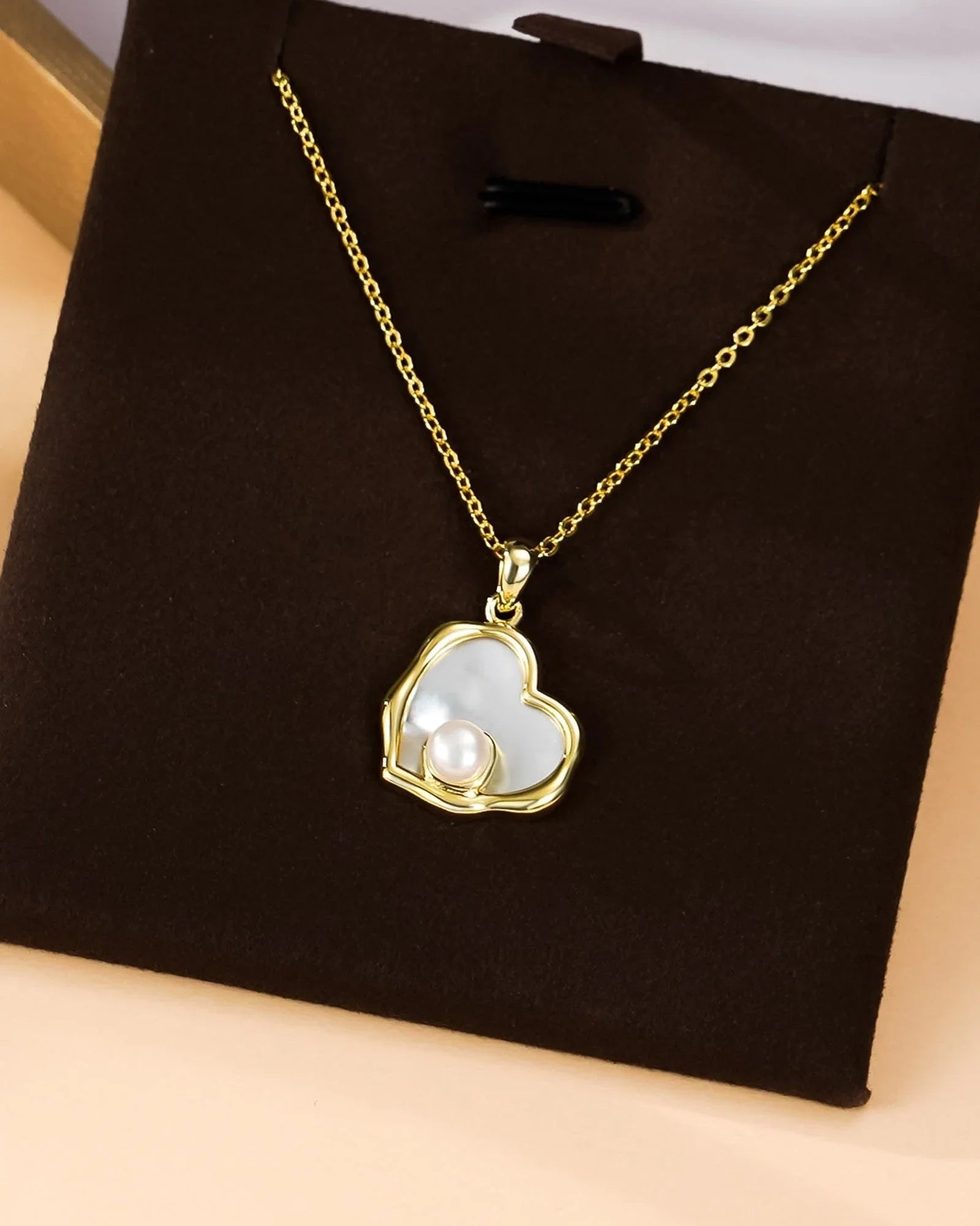 Heart Pearl Necklace