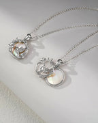 Hummingbird & Flower Charm Necklace