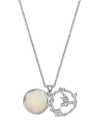 Hummingbird & Flower Charm Necklace