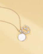 Hummingbird & Flower Charm Necklace