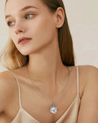 Hummingbird & Flower Charm Necklace