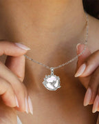 Hummingbird & Flower Charm Necklace