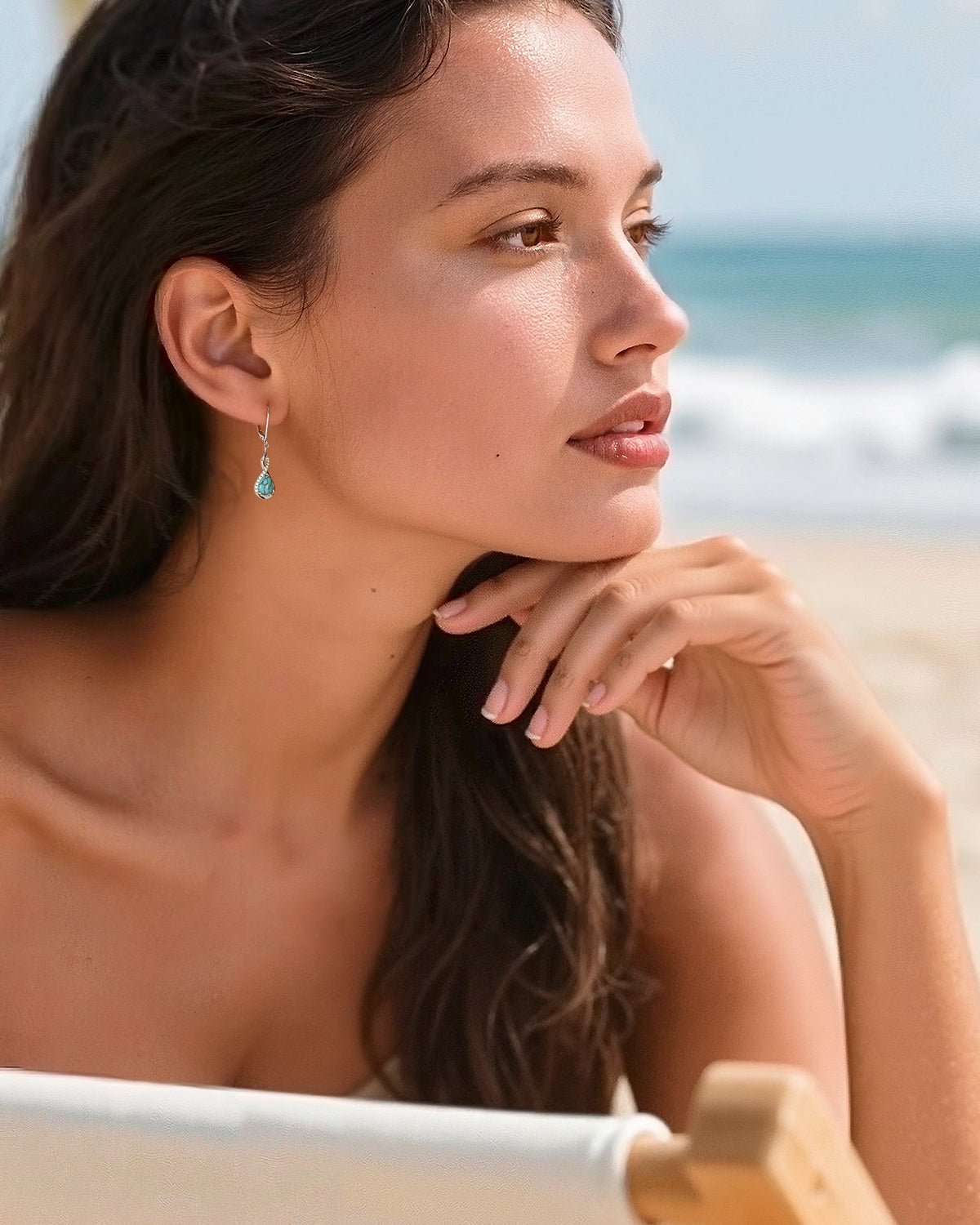 Infinity Teardrop Birthstone Earrings