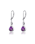 Infinity Teardrop Birthstone Earrings