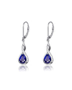 Infinity Teardrop Birthstone Earrings