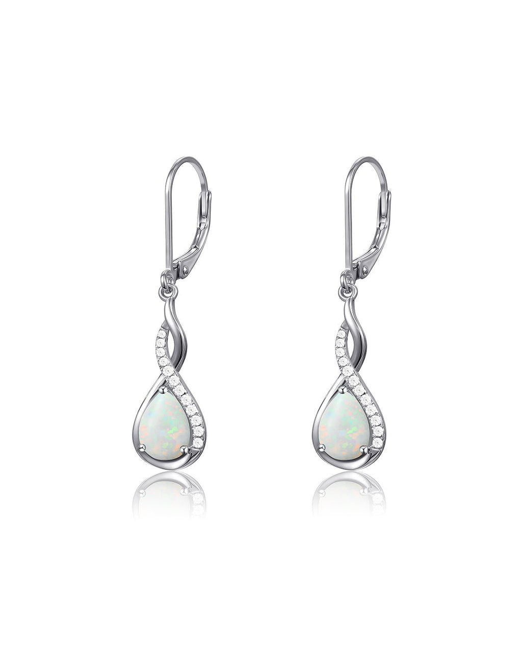 Infinity Teardrop Birthstone Earrings