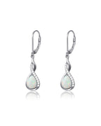 Infinity Teardrop Birthstone Earrings