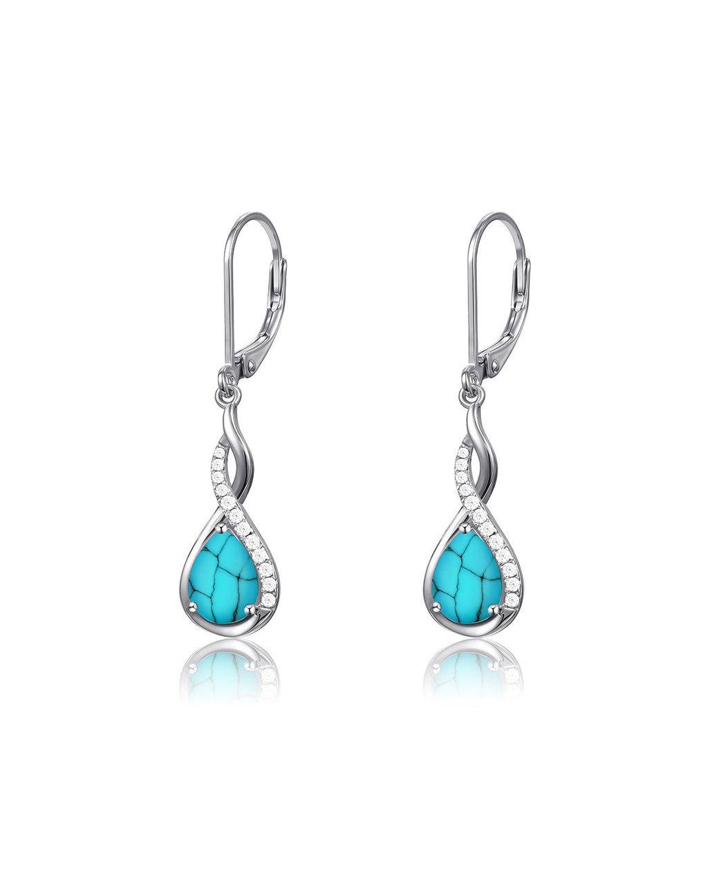 Infinity Teardrop Birthstone Earrings