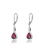 Infinity Teardrop Birthstone Earrings