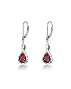 Infinity Teardrop Birthstone Earrings