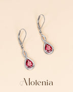 Infinity Teardrop Birthstone Earrings