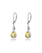 Infinity Teardrop Birthstone Earrings