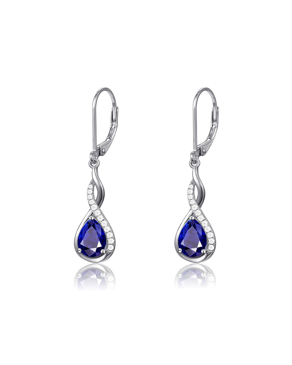 Infinity Teardrop Birthstone Earrings