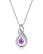 Infinity Teardrop Birthstone Necklace