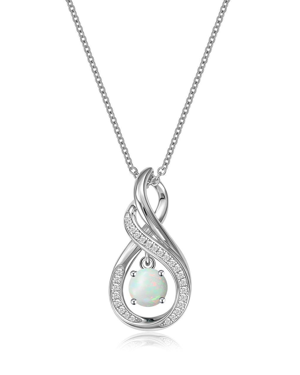 Infinity Teardrop Birthstone Necklace