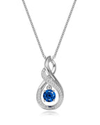 Infinity Teardrop Birthstone Necklace