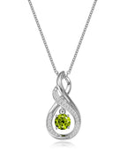 Infinity Teardrop Birthstone Necklace