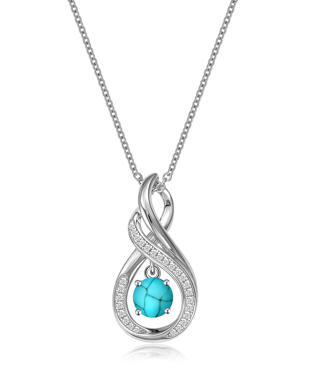 Infinity Teardrop Birthstone Necklace