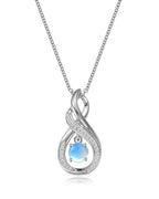 Infinity Teardrop Birthstone Necklace
