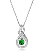 Infinity Teardrop Birthstone Necklace