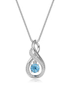 Infinity Teardrop Birthstone Necklace