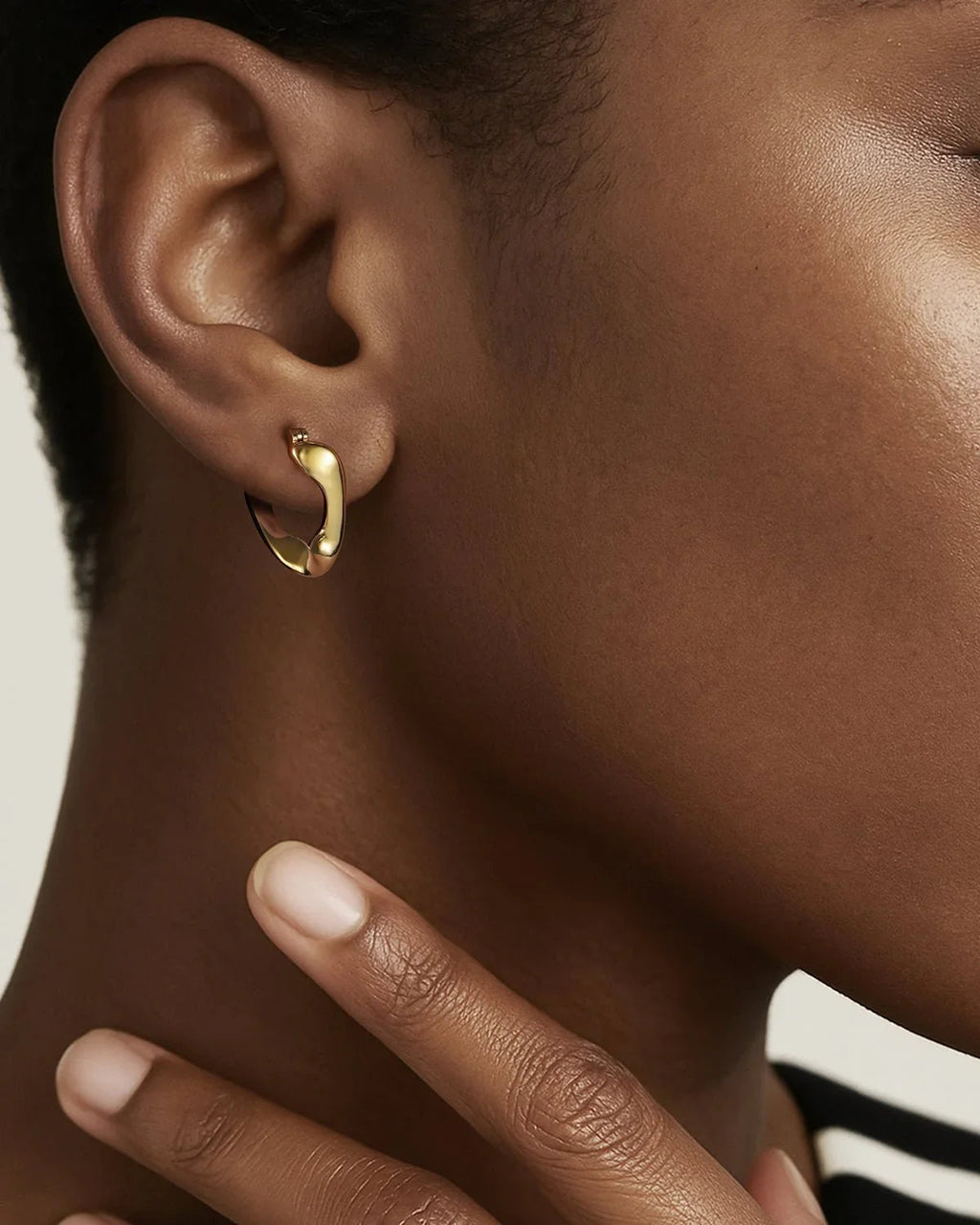 Irregular Gold Hoop Earrings