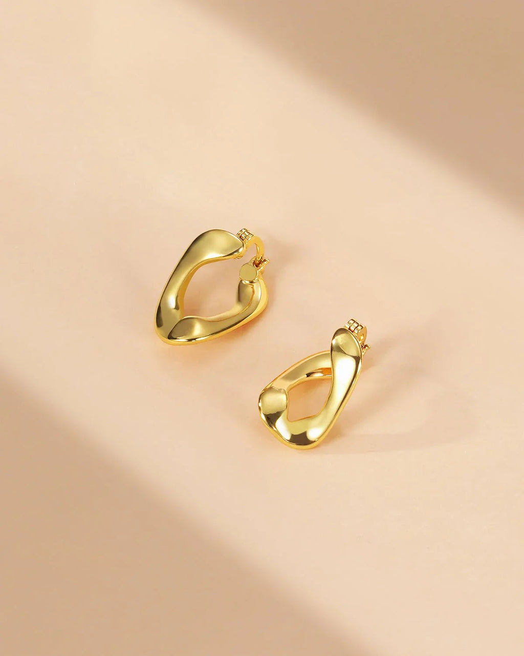 Irregular Gold Hoop Earrings