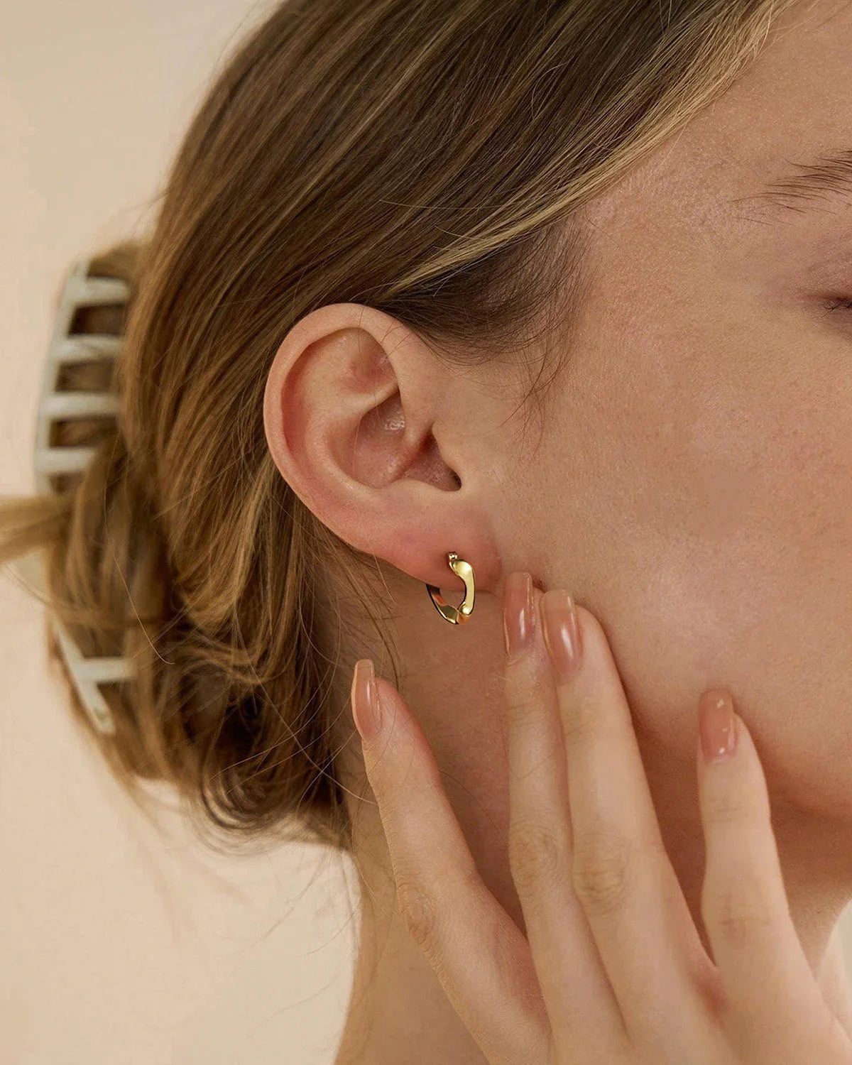 Irregular Gold Hoop Earrings