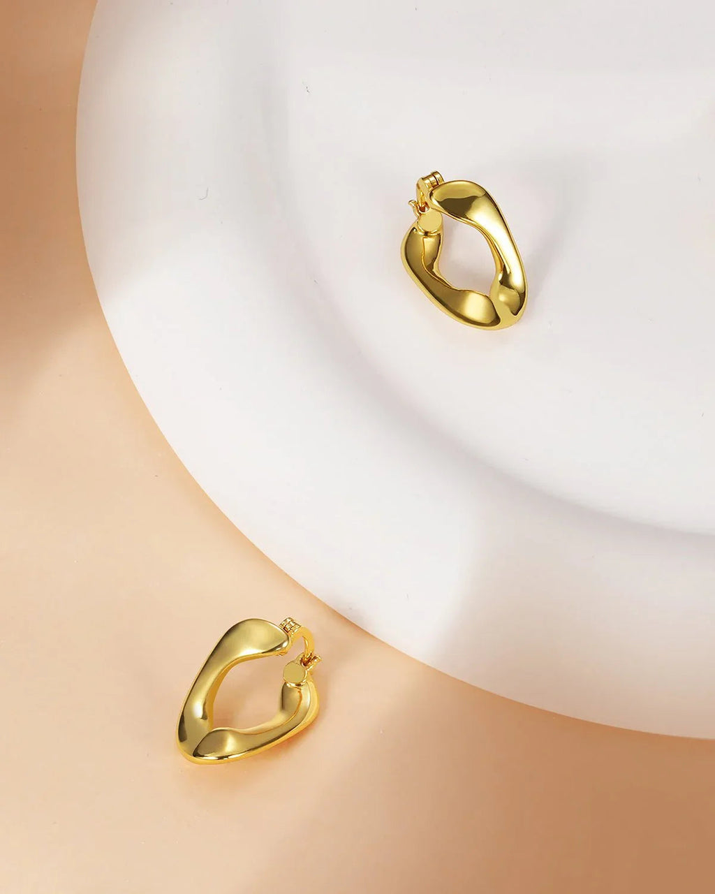 Irregular Gold Hoop Earrings