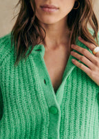 Loose Solid Color Long Sleeve Cardigan Sweater