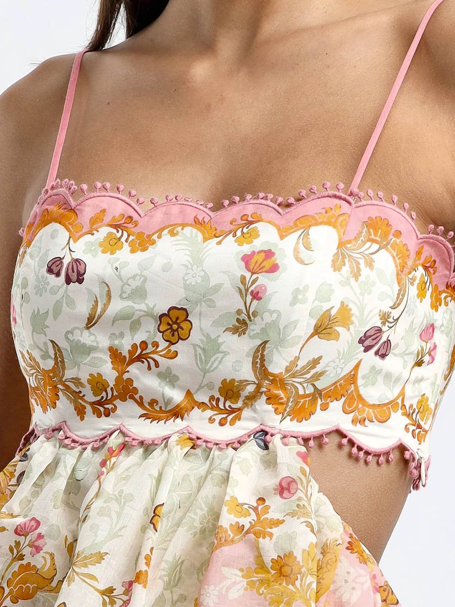 Fashionable Embroidered Cake Sling Dress