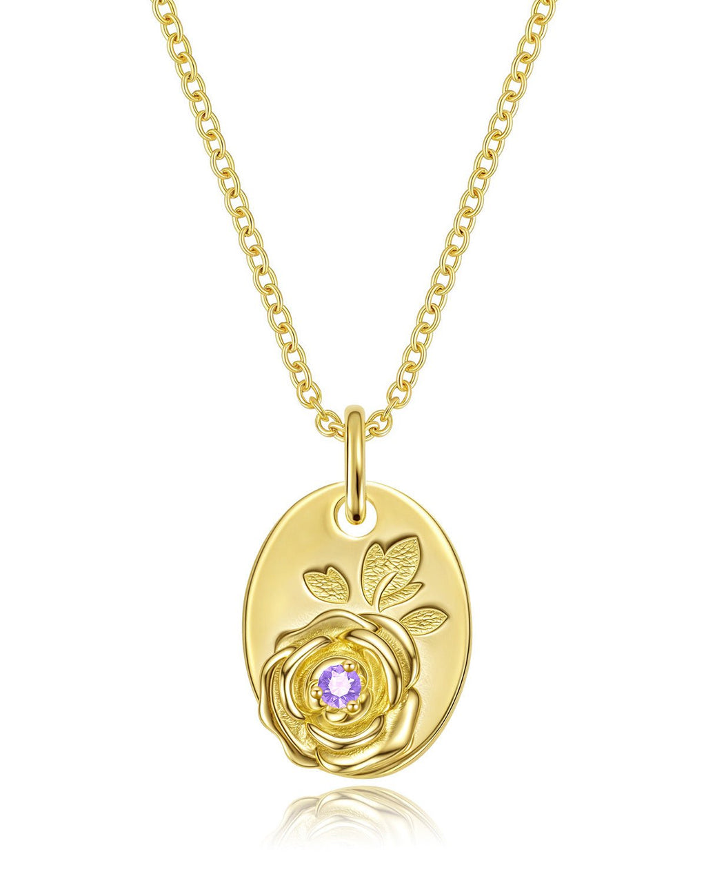 June Birthstone & Birth Flower Necklace