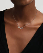 Lucky Star Safety Pin Necklace – Diamond-Inspired Pendant for Women