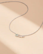 Lucky Star Safety Pin Necklace – Diamond-Inspired Pendant for Women