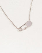 Lucky Star Safety Pin Necklace – Diamond-Inspired Pendant for Women