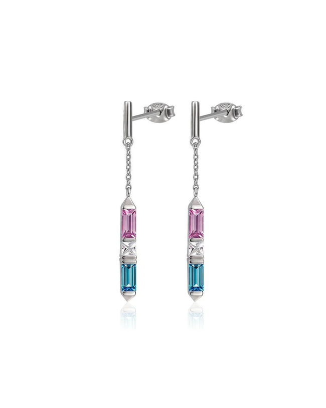 Minimalist Chain Dangle Earrings Hover Image