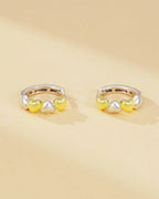 Mixed Metal Small Hoop Earrings