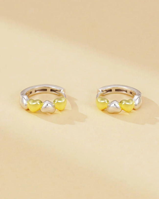 Mixed Metal Small Hoop Earrings Main Image