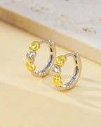 Mixed Metal Small Hoop Earrings