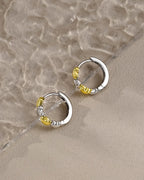 Mixed Metal Small Hoop Earrings