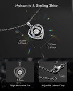 Moissanite Heart Pendant Necklace