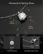 Moissanite Solitaire Pendant Necklace