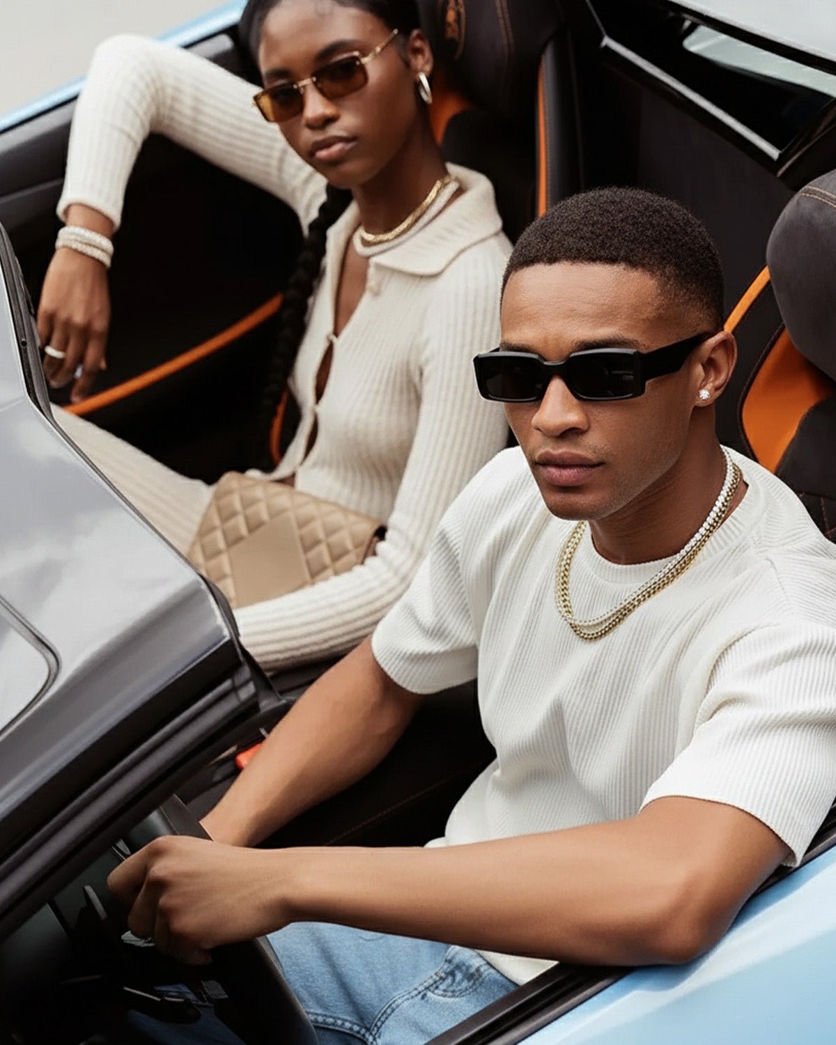 Moissanite Stud Earrings with 14K Solid Gold Posts