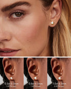 Moissanite Stud Earrings with 14K Solid Gold Posts