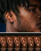 Moissanite Stud Earrings with Screw Back