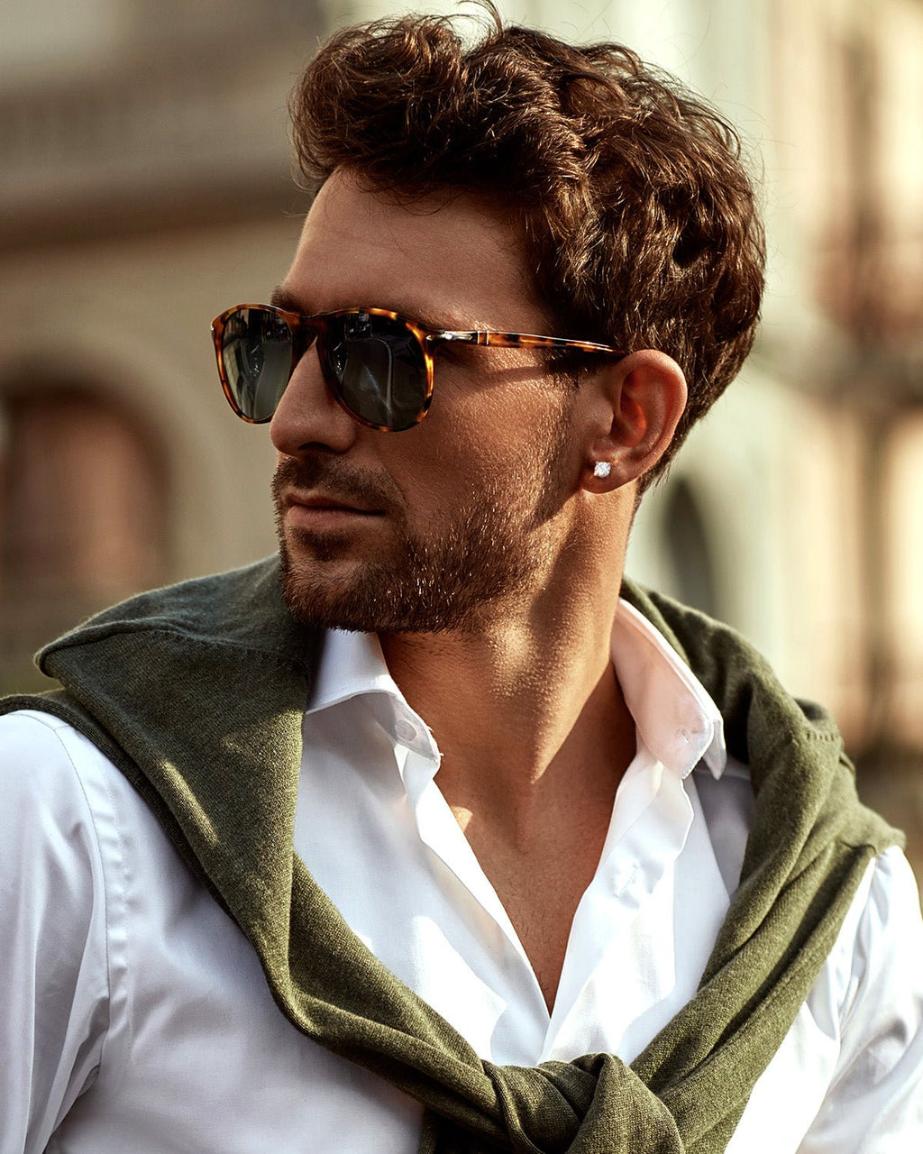 Moissanite Stud Earrings with Screw Back